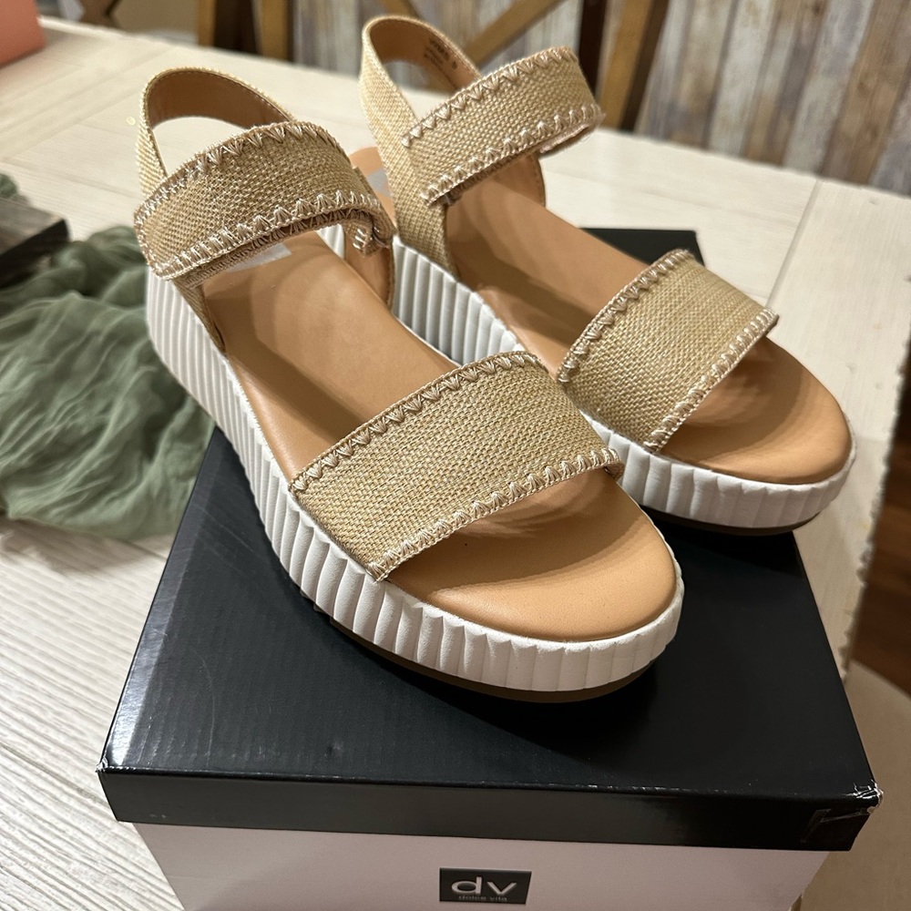 New Dolce Vita Franca Natural woven Sandals